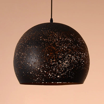 Contemporary Retro Iron Dome Shade 1-Light Pendant Light For Dining Room