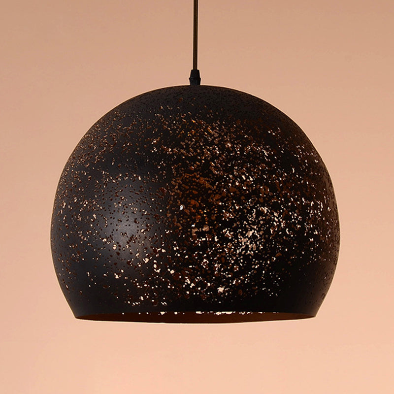 Contemporary Retro Iron Dome Shade 1-Light Pendant Light For Dining Room