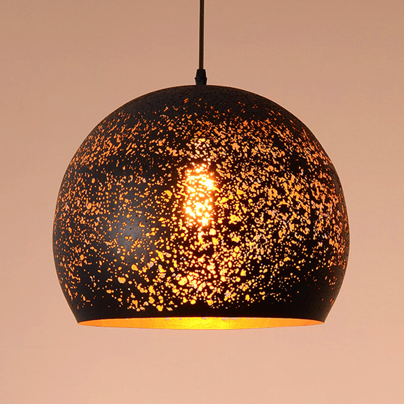 Contemporary Retro Iron Dome Shade 1-Light Pendant Light For Dining Room