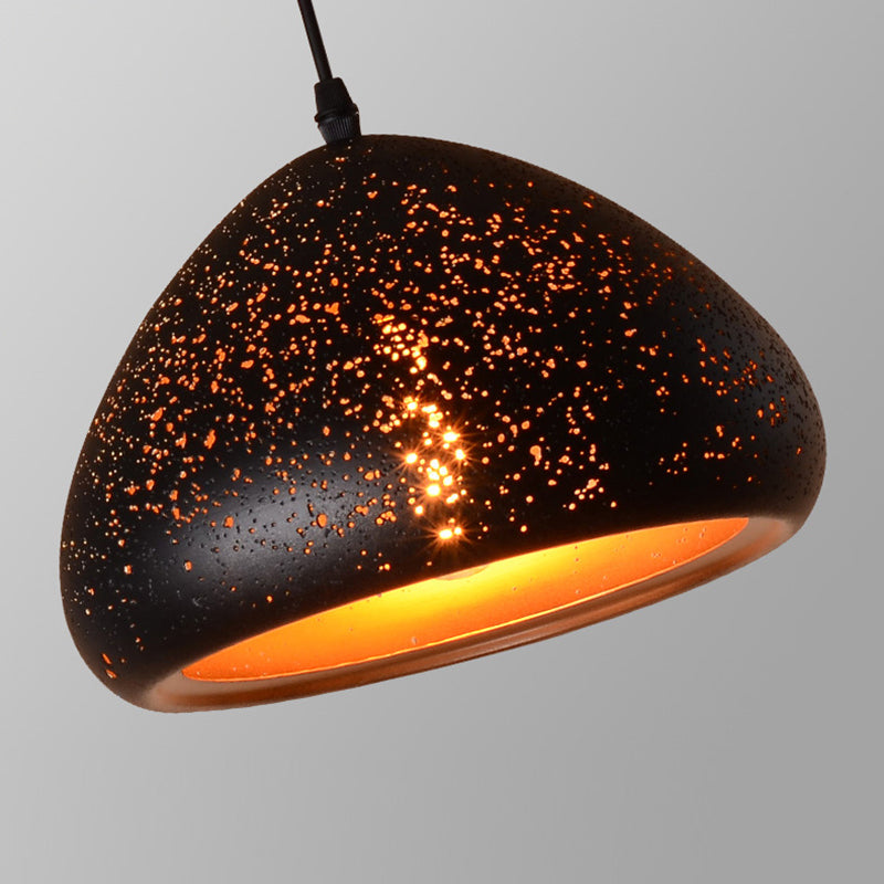 Contemporary Retro Iron Dome Shade 1-Light Pendant Light For Dining Room