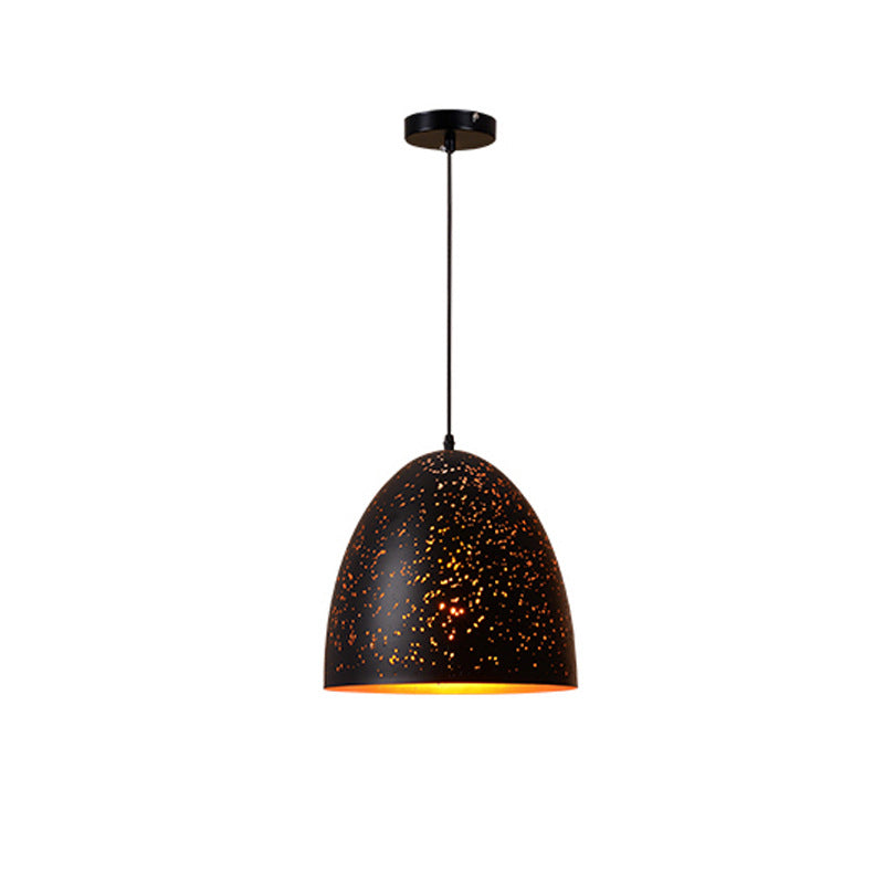 Contemporary Retro Iron Dome Shade 1-Light Pendant Light For Dining Room