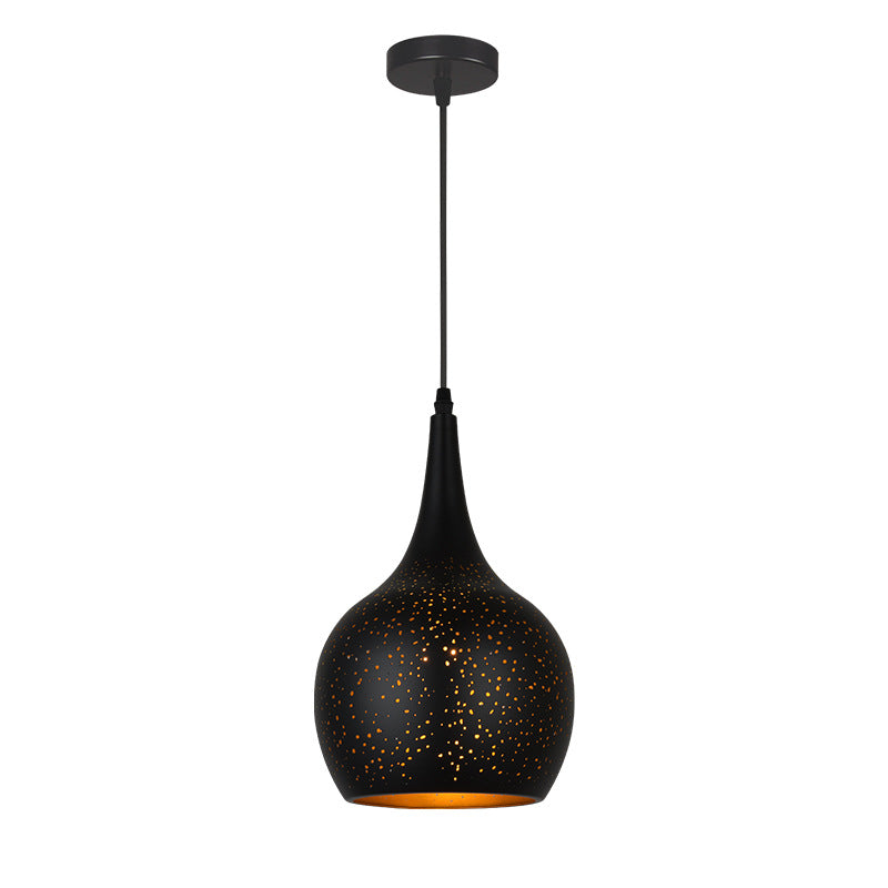 Contemporary Retro Iron Dome Shade 1-Light Pendant Light For Dining Room