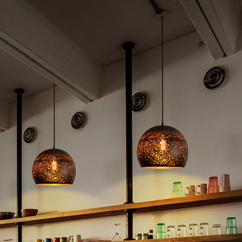 Contemporary Retro Iron Dome Shade 1-Light Pendant Light For Dining Room