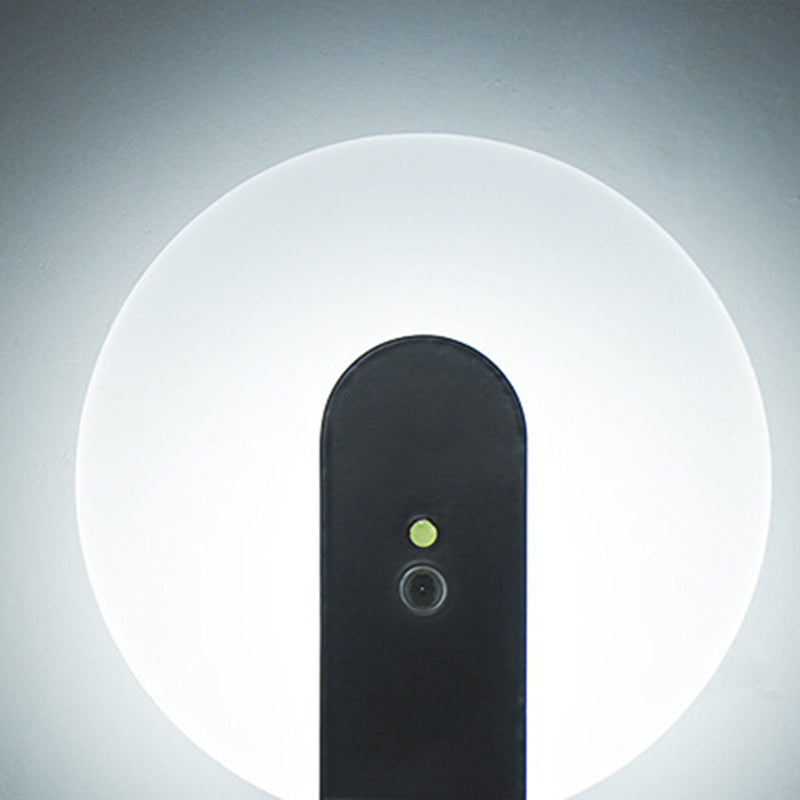 Modern Minimalist Iron & ABS Round LED Motion Sensor Wall Sconce Lamp Night Light For Bedroom & Hallway