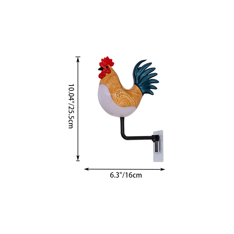 Contemporary Creative Rechargeable ABS & PC Rooster-Shaped LED Wall Sconce Lamp Night Light For Bedroom & Hallway