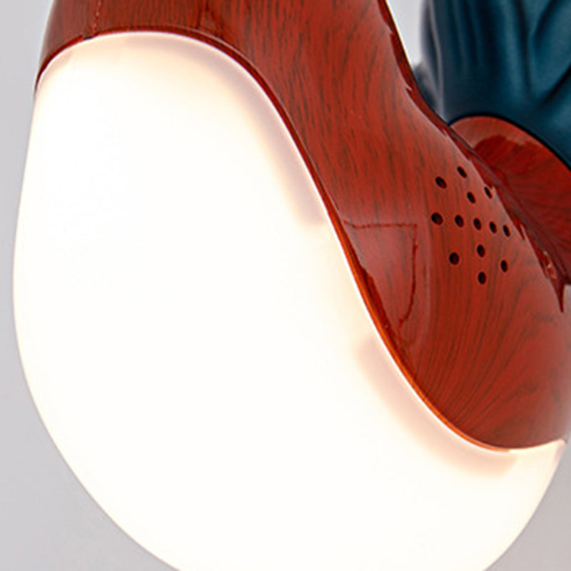 Contemporary Creative Rechargeable ABS & PC Rooster-Shaped LED Wall Sconce Lamp Night Light For Bedroom & Hallway