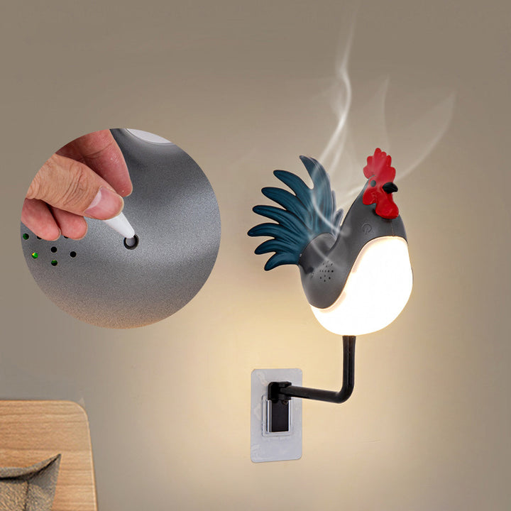 Contemporary Creative Rechargeable ABS &amp; PC Rooster-Shaped LED Wall Sconce Lamp Night Light For Bedroom &amp; Hallway