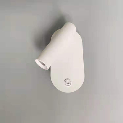 مصباح حائط LED على شكل أسطوانة من الألومنيوم والحديد بتصميم بسيط وحديث للجانب السرير 