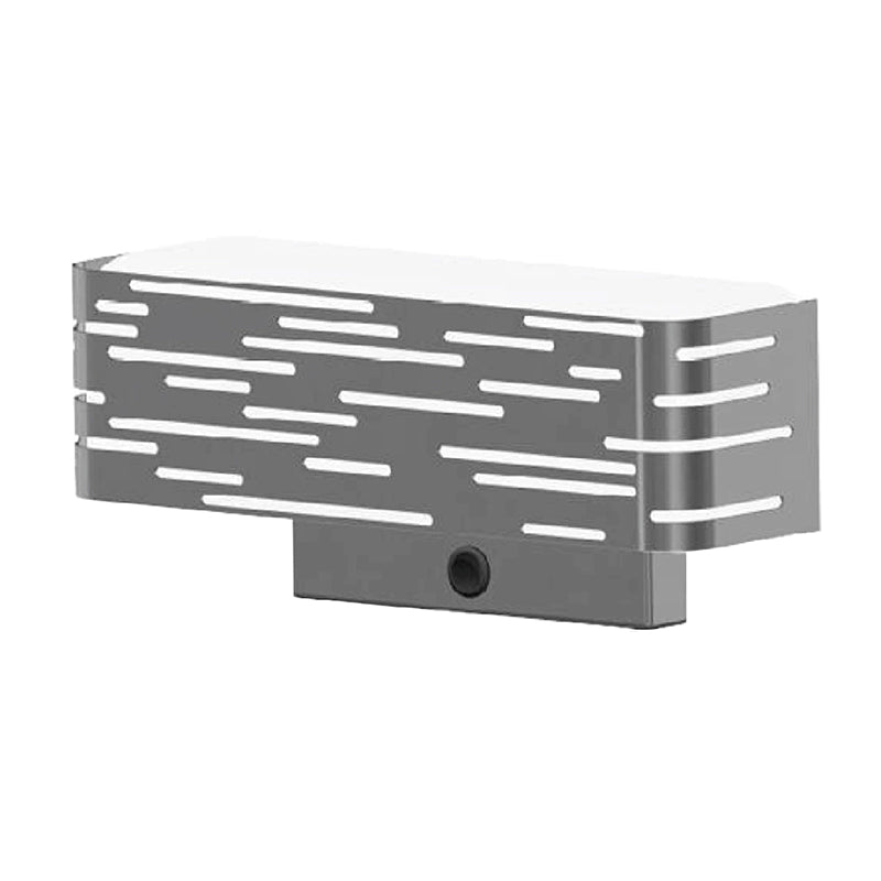 Contemporary Industrial Iron & Acrylic Rectangular Hollow 1/2-Light Wall Sconce Lamp For Bedside