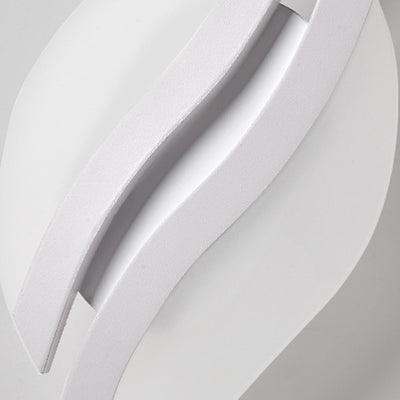 Modern Minimalist Iron & Acrylic Leaf-Shaped LED Wall Sconce Lamp For Bedroom & Living Room