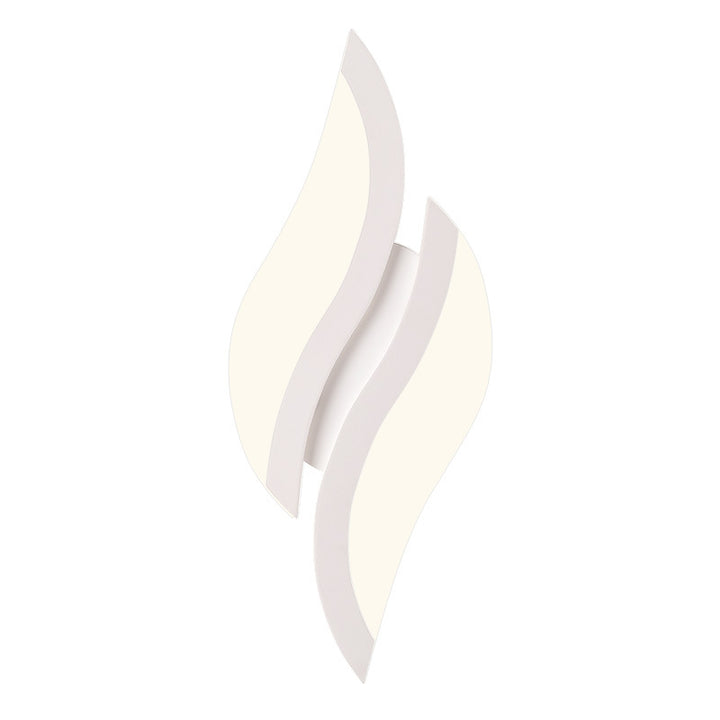 Applique murale moderne minimaliste en fer et acrylique en forme de feuille à LED pour chambre et salon 