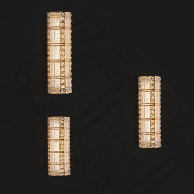 Modern Luxury Crystal & Metal Long Strip LED Wall Sconce Lamp For Bedroom & Living Room