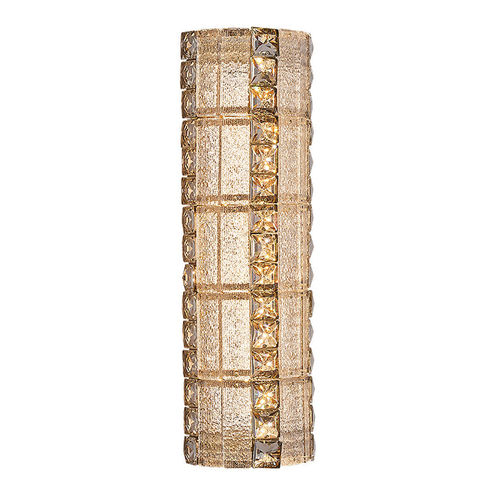 Modern Luxury Crystal &amp; Metal Long Strip LED Wall Sconce Lamp For Bedroom &amp; Living Room