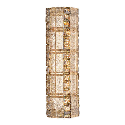 Modern Luxury Crystal & Metal Long Strip LED Wall Sconce Lamp For Bedroom & Living Room