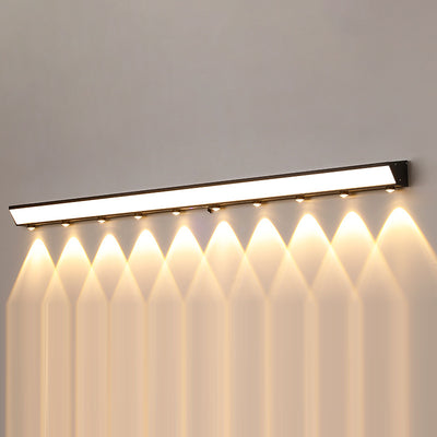 Modern Minimalist Solar Waterproof Motion Sensor Acrylic Aluminum & Stainless Steel Rectangular LED Wall Sconce Lamp For Outdoor Patio