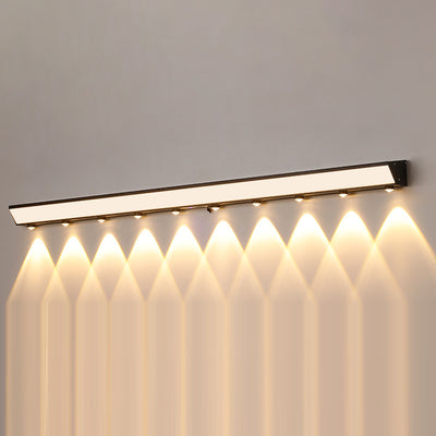 Modern Minimalist Solar Waterproof Motion Sensor Acrylic Aluminum & Stainless Steel Rectangular LED Wall Sconce Lamp For Outdoor Patio