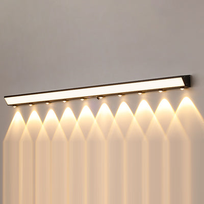 Modern Minimalist Solar Waterproof Motion Sensor Acrylic Aluminum & Stainless Steel Rectangular LED Wall Sconce Lamp For Outdoor Patio