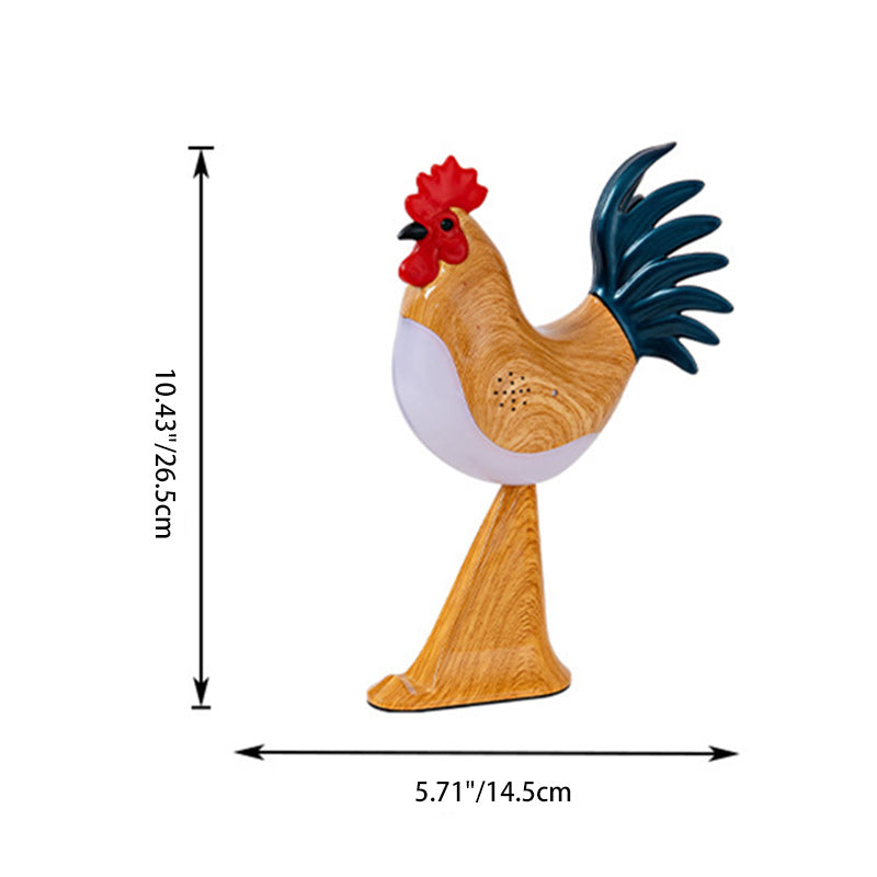Contemporary Creative Rechargeable ABS & PC Rooster-Shaped LED Table Lamp Night Light For Bedside