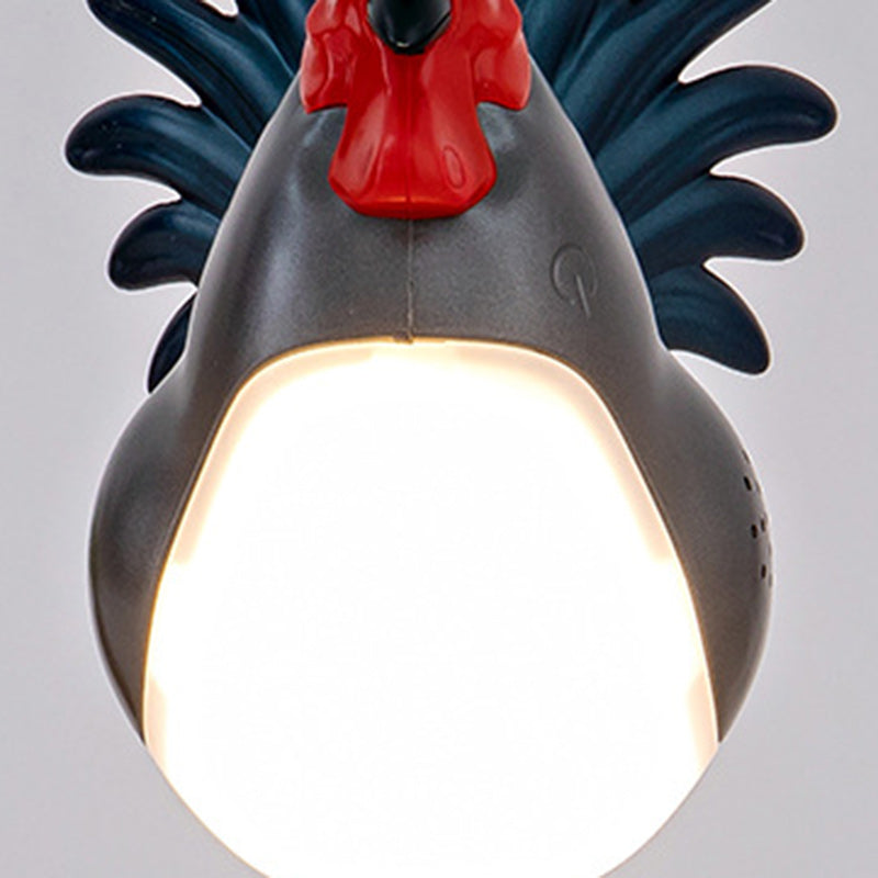 Contemporary Creative Rechargeable ABS & PC Rooster-Shaped LED Table Lamp Night Light For Bedside