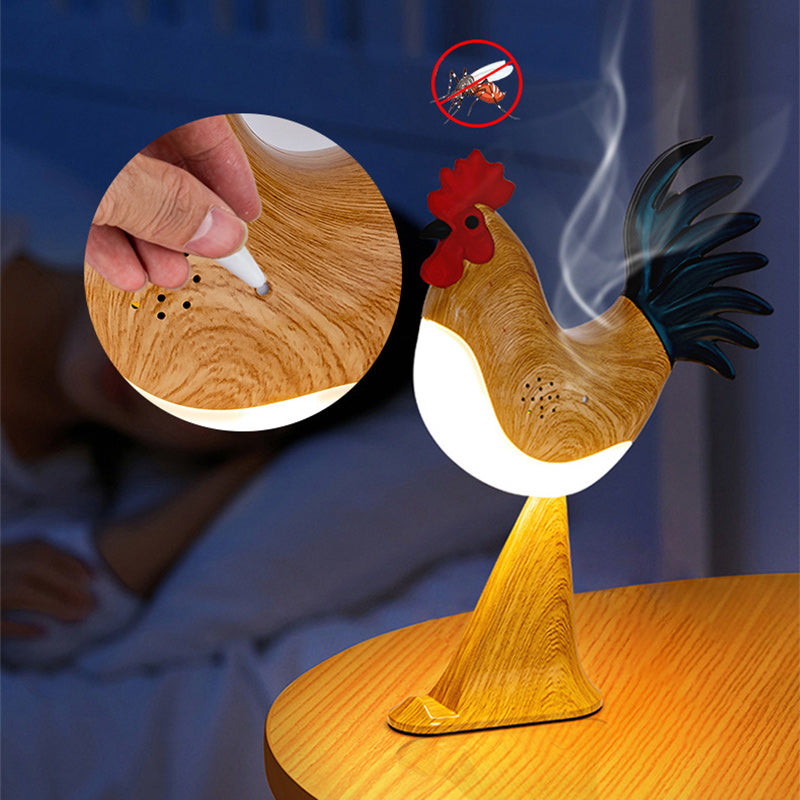 Contemporary Creative Rechargeable ABS & PC Rooster-Shaped LED Table Lamp Night Light For Bedside