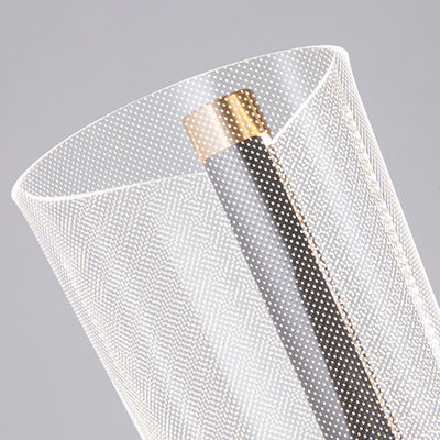 Modern Luxury Aluminum Iron And Acrylic Tower Column LED Standing Floor Lamp For Living Room And Bedroom