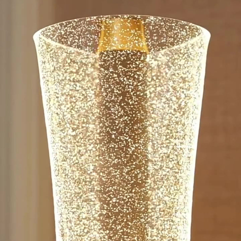 Modern Luxury Aluminum Iron And Acrylic Tower Column LED Standing Floor Lamp For Living Room And Bedroom