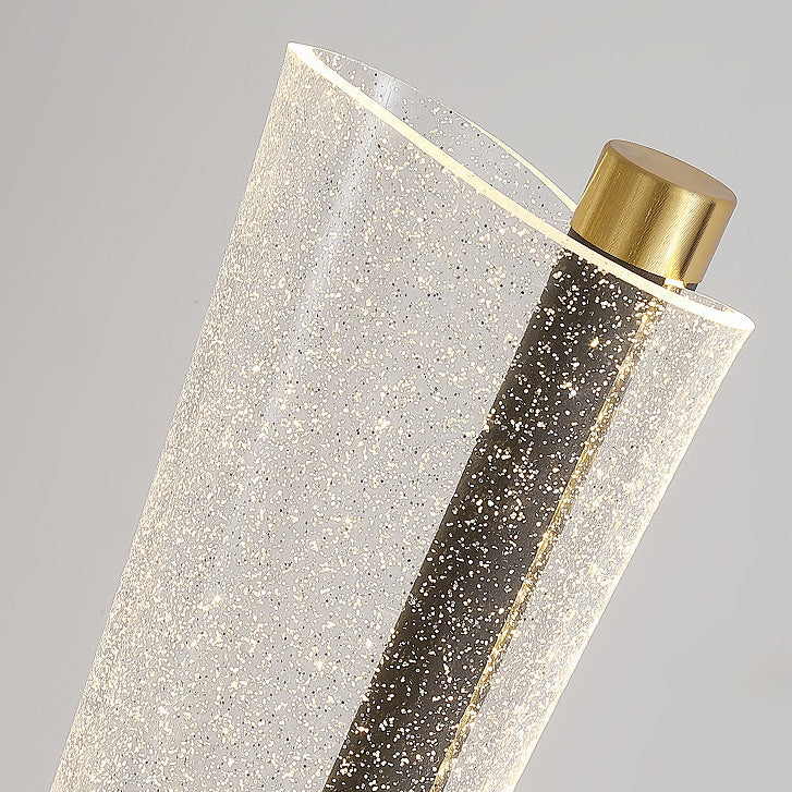 Lampadaire moderne en aluminium, fer et acrylique avec colonne LED pour salon et chambre 