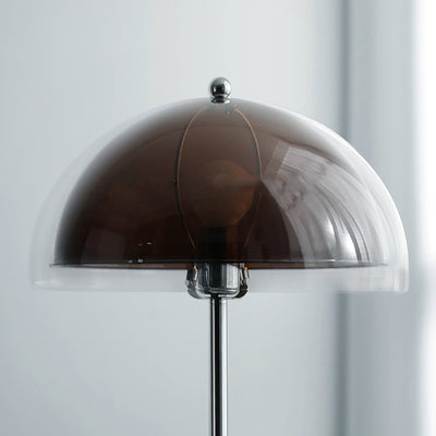 Contemporary Nordic Iron And Acrylic Dome-Shaped 1-Light Standing Floor Lamp For Living Room And Bedroom