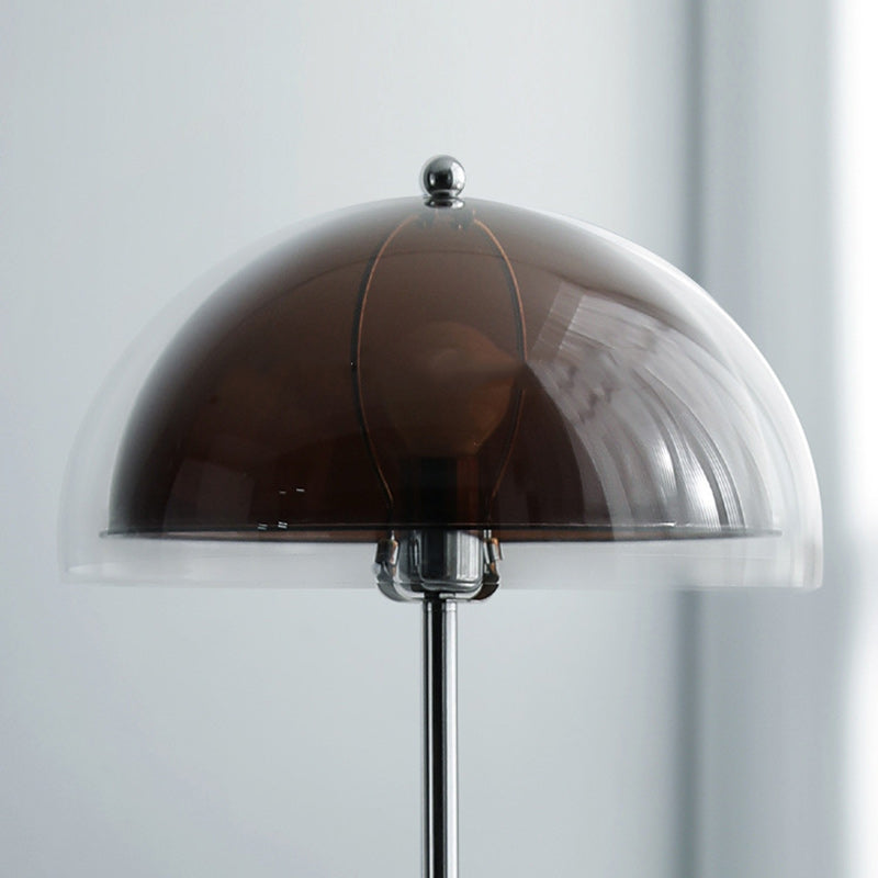 Contemporary Nordic Iron And Acrylic Dome-Shaped 1-Light Standing Floor Lamp For Living Room And Bedroom