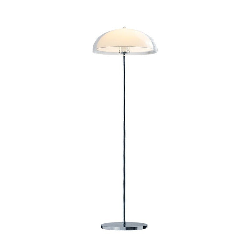 Contemporary Nordic Iron And Acrylic Dome-Shaped 1-Light Standing Floor Lamp For Living Room And Bedroom