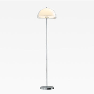 Contemporary Nordic Iron And Acrylic Dome-Shaped 1-Light Standing Floor Lamp For Living Room And Bedroom