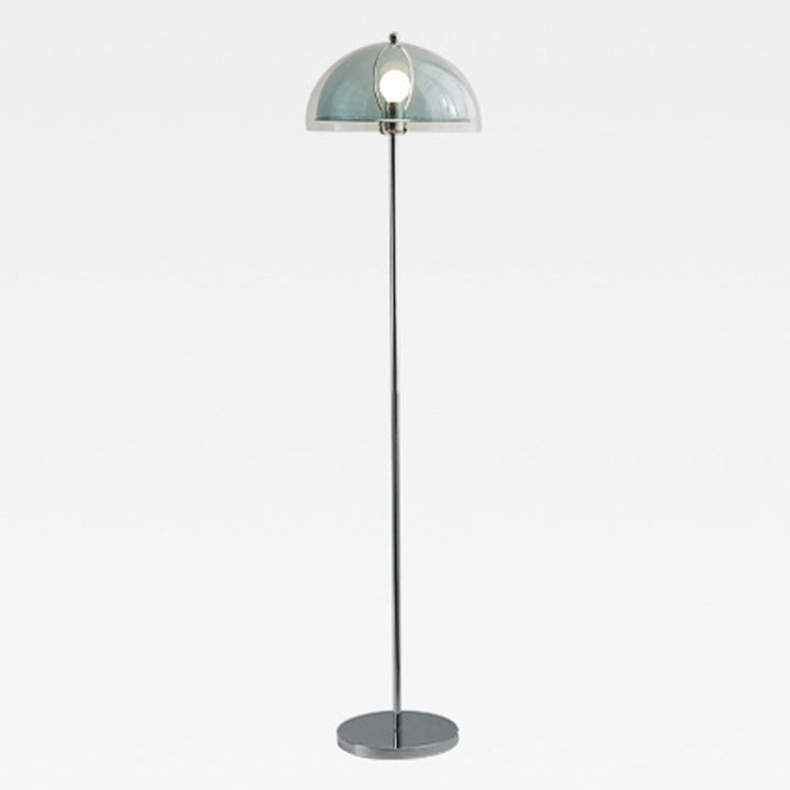 Contemporary Nordic Iron And Acrylic Dome-Shaped 1-Light Standing Floor Lamp For Living Room And Bedroom