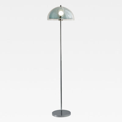 Contemporary Nordic Iron And Acrylic Dome-Shaped 1-Light Standing Floor Lamp For Living Room And Bedroom