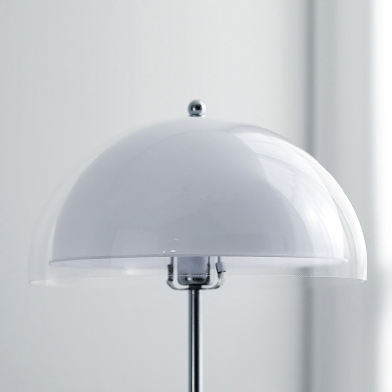 Contemporary Nordic Iron And Acrylic Dome-Shaped 1-Light Standing Floor Lamp For Living Room And Bedroom