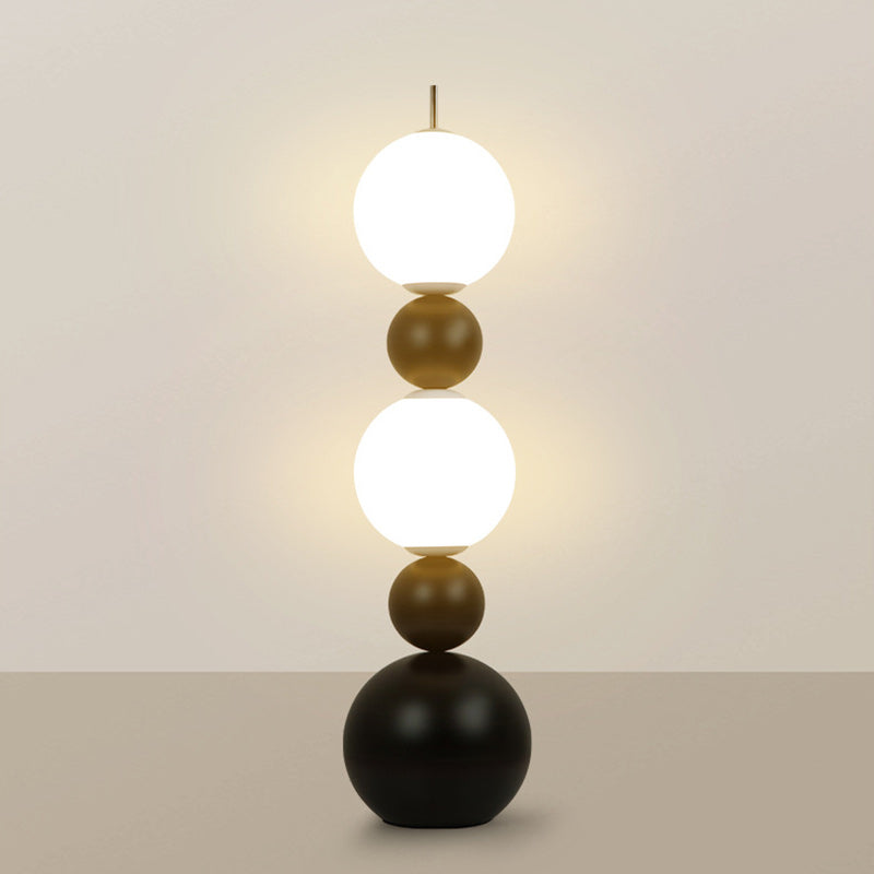 Modern Art Deco Iron And Acrylic Gourd-Shaped Ball LED Standing Floor Lamp For Living Room And Bedroom