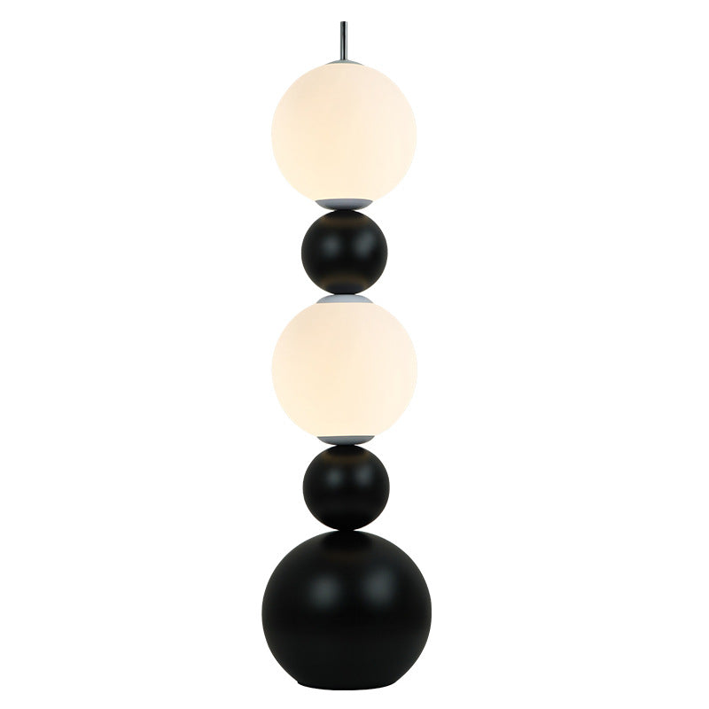 Modern Art Deco Iron And Acrylic Gourd-Shaped Ball LED Standing Floor Lamp For Living Room And Bedroom