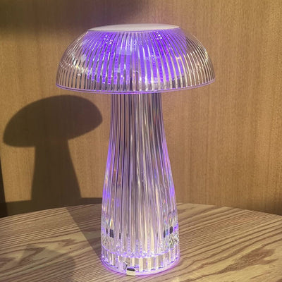 Lampe de table LED sans fil en acrylique rechargeable créative contemporaine avec méduse pour chambre à coucher 