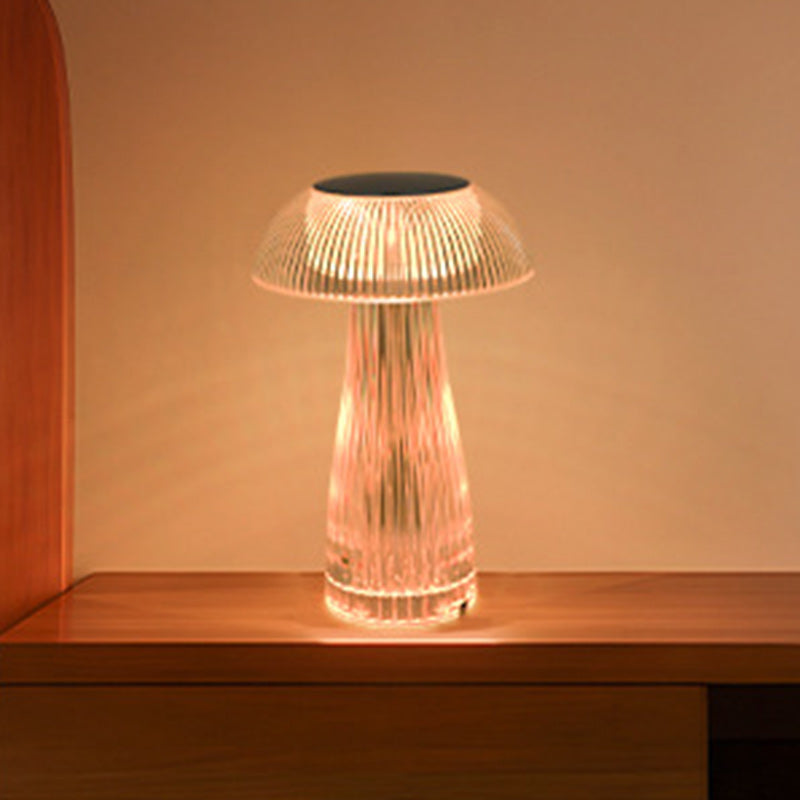 Lampe de table LED sans fil en acrylique rechargeable créative contemporaine avec méduse pour chambre à coucher 