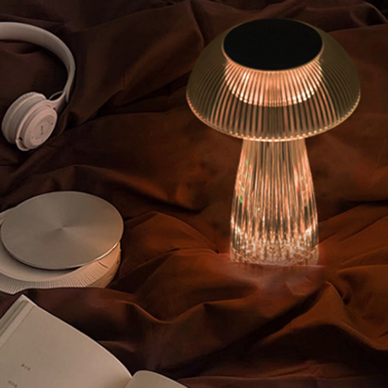 Lampe de table LED sans fil en acrylique rechargeable créative contemporaine avec méduse pour chambre à coucher 