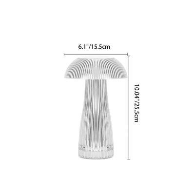 Lampe de table LED sans fil en acrylique rechargeable créative contemporaine avec méduse pour chambre à coucher 