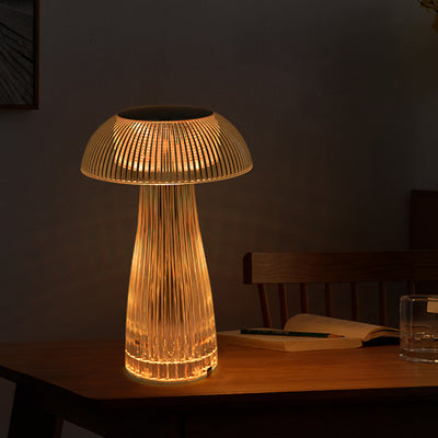 Lampe de table LED sans fil en acrylique rechargeable créative contemporaine avec méduse pour chambre à coucher 