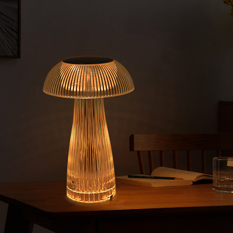 Lampe de table LED sans fil en acrylique rechargeable créative contemporaine avec méduse pour chambre à coucher 