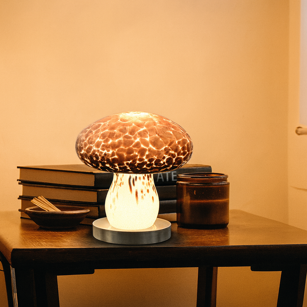 Lampe de table LED rechargeable en verre et bois de style Art déco moderne, lumière de nuit pour chambre à coucher 