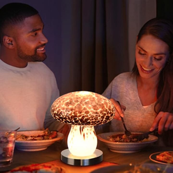 Lampe de table LED rechargeable en verre et bois de style Art déco moderne, lumière de nuit pour chambre à coucher 