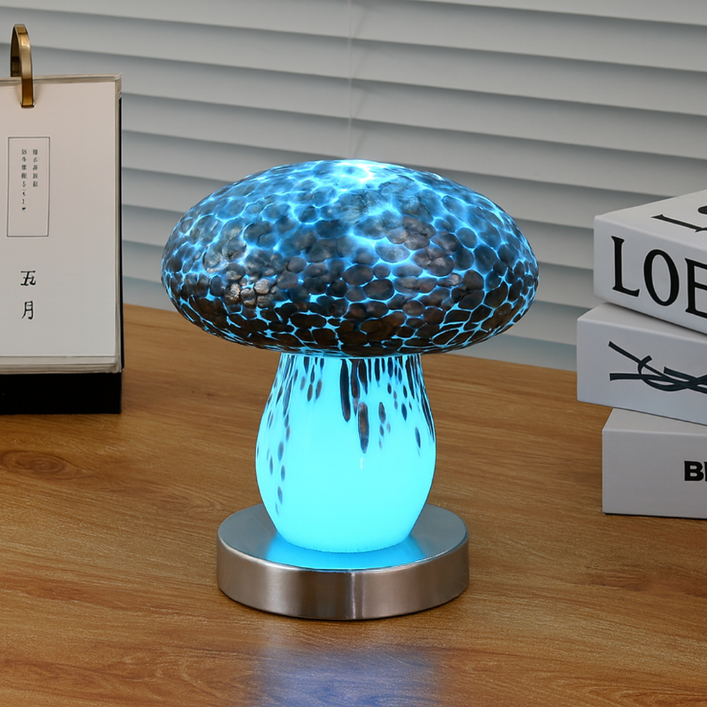 Lampe de table LED rechargeable en verre et bois de style Art déco moderne, lumière de nuit pour chambre à coucher 