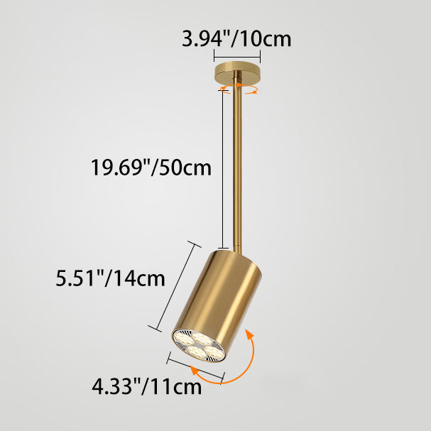 Contemporary Nordic Iron Cylindrical LED Pendant Light Track Lighting Spotlight For Dining Room