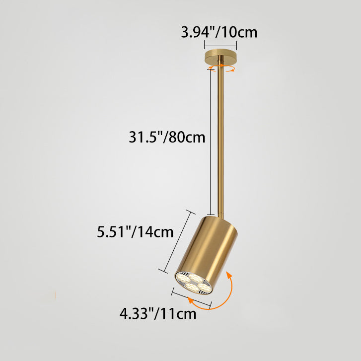 Contemporary Nordic Iron Cylindrical LED Pendant Light Track Lighting Spotlight For Dining Room