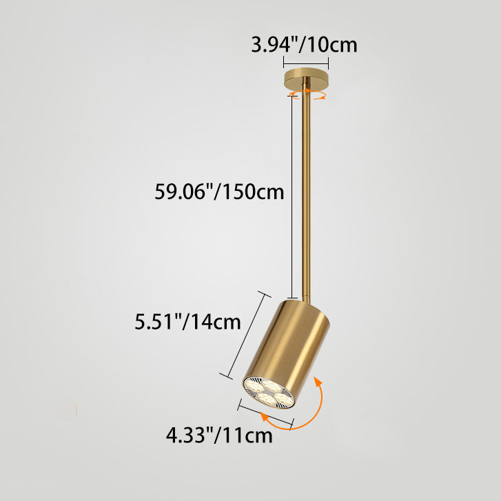 Contemporary Nordic Iron Cylindrical LED Pendant Light Track Lighting Spotlight For Dining Room