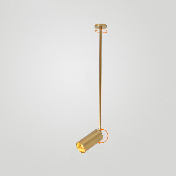 Contemporary Nordic Iron Cylindrical LED Pendant Light Track Lighting Spotlight For Dining Room