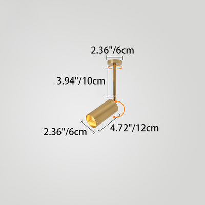 Contemporary Nordic Iron Cylindrical LED Pendant Light Track Lighting Spotlight For Dining Room